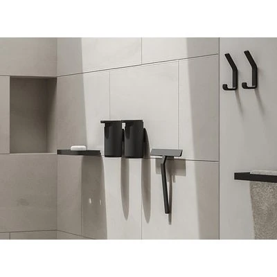 ZONE Denmark Duschregal Rim 22x11x2 Cm Schwarz 2 ZONE Denmark Duschregal Rim 22x11x2 Cm Schwarz – Bild 2