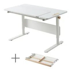 FLEXA Moby Left Up Schreibtisch Weiß 82-50149 Mit Schublade