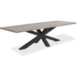 LIFE Timor Esstisch 280x100 Cm Lava/grey Teak