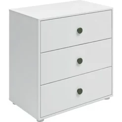 FLEXA Roomie Kommode Mit 3 Schubladen Weiß/dunkelgrün -Kinder Haushaltswaren Geschäft vbyk16hnf5jd9tvp4g1tox3v0llj