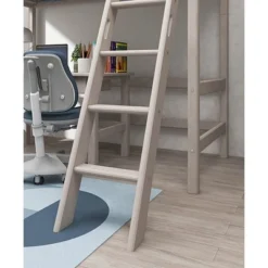 FLEXA Classic Hochbett Mit Schrägleiter Grau Lasiert -Kinder Haushaltswaren Geschäft vg76jxbl3hlew9yup7fdoj211xzo