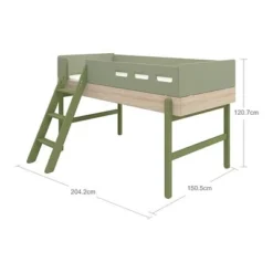 FLEXA Popsicle Halbhohes Bett Mit Schrägleiter Kiwi -Kinder Haushaltswaren Geschäft vhlp2qev2mp3js6fckgontu2m4z8