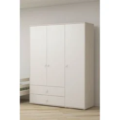 FLEXA Classic Kleiderschrank Mit 3 Türen U. 2 Schubladen Mattweiß/Lack Weiß -Kinder Haushaltswaren Geschäft vi3ryo9cf1o7xlrk55hzikmtqbj4