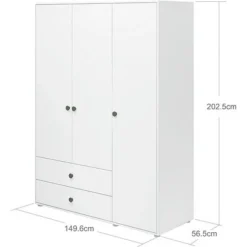 FLEXA Roomie Kleiderschrank Mit 3 Türen Und 2 Schubladen Weiß/dunkelgrün 10 FLEXA Roomie Kleiderschrank Mit 3 Türen Und 2 Schubladen Weiß/dunkelgrün -Kinder Haushaltswaren Geschäft vi8tastcn4cdaqqpdem4ujvu24ep