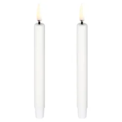 UYUNI LED Stabkerze Mini (2 Stück) Smooth 1,3x13,8 Cm Nordic White