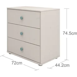 FLEXA Classic Kommode Mit 3 Schubladen Grau/blau -Kinder Haushaltswaren Geschäft vj2e07nl6g2sbjk7ke18nwqh7yzv