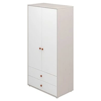 FLEXA Classic Kleiderschrank Mit 2 Türen U. 2 Schubladen Grau/Lack Weiß/rosa 3 FLEXA Classic Kleiderschrank Mit 2 Türen U. 2 Schubladen Grau/Lack Weiß/rosa – Bild 3