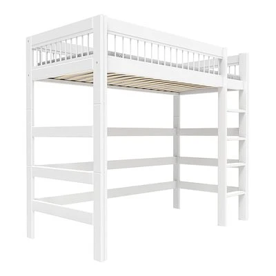 Lifetime Hochbett Breeze Mit Rollboden Weiß Lackiert 2 Lifetime Hochbett Breeze Mit Rollboden Weiß Lackiert – Bild 2