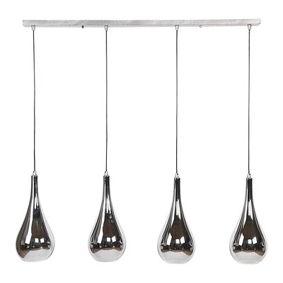 Rubjerg Design Hängeleuchte Drop 4 Leuchten Glas Chrom 4 Rubjerg Design Hängeleuchte Drop 4 Leuchten Glas Chrom – Bild 4