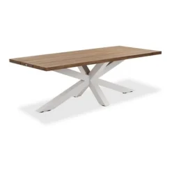 LIFE Timor Esstisch 230x100 Cm Weiß/robust Teak
