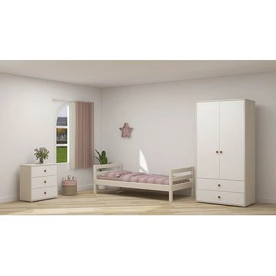 FLEXA Classic Kommode Mit 3 Schubladen Mattweiß/Lack Weiß/rosa 5 FLEXA Classic Kommode Mit 3 Schubladen Mattweiß/Lack Weiß/rosa – Bild 5