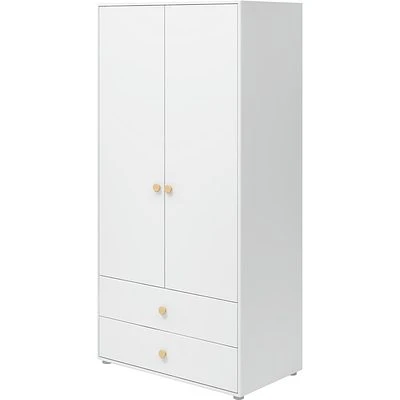 FLEXA Roomie Kleiderschrank Mit 2 Türen Und 2 Schubladen Weiß/eiche 1 FLEXA Roomie Kleiderschrank Mit 2 Türen Und 2 Schubladen Weiß/eiche