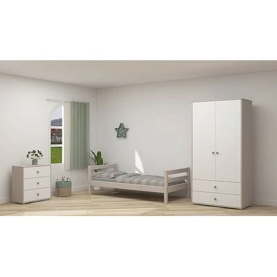 FLEXA Classic Kommode Mit 3 Schubladen Grau/Lack Weiß/grün 5 FLEXA Classic Kommode Mit 3 Schubladen Grau/Lack Weiß/grün – Bild 5