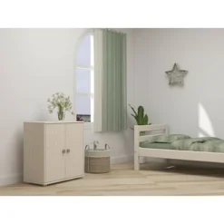FLEXA Classic Kommode Mit 2 Türen Mattweiß/grün Sale -Kinder Haushaltswaren Geschäft wqmn67xquom7s6h621n52or6w4j5