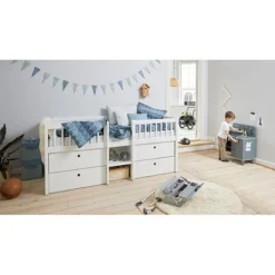 FLEXA Freja Bett 90x200cm Weiß Lackiert -Kinder Haushaltswaren Geschäft wvgbwc8zgkphbjq9h0be2dgwze77