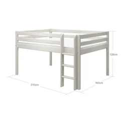 FLEXA Classic Halbhohes Bett 140x200cm Mit Senk. Leiter Mattweiß 11 FLEXA Classic Halbhohes Bett 140x200cm Mit Senk. Leiter Mattweiß -Kinder Haushaltswaren Geschäft wy803po9u7snr8h268t8a385xuy1