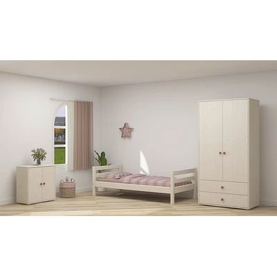 FLEXA Classic Kleiderschrank Mit 2 Türen U. 2 Schubladen Mattweiß/rosa 5 FLEXA Classic Kleiderschrank Mit 2 Türen U. 2 Schubladen Mattweiß/rosa – Bild 5