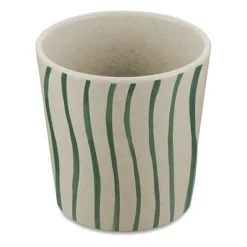 Koziol Becher 190ml CONNECT CUP S MONSTERA STRIPES Nature Desert Sand 4er-Set