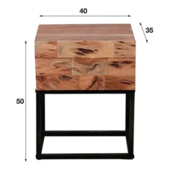 Rubjerg Design Nachttisch Mill Mit 1 Schublade Metall/Akazie Massiv Gesandstrahlt -Kinder Haushaltswaren Geschäft xcxp4xr0x80pmxjf9o8ckdwzkovo