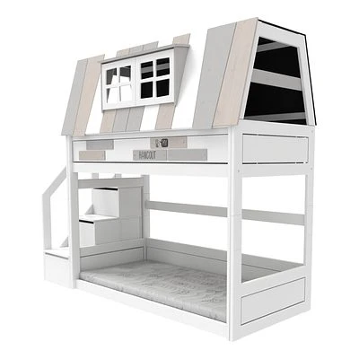 Lifetime Niedriges Etagenbett Hangout Mit Treppe Inkl. Rollboden Weiß Lackiert 2 Lifetime Niedriges Etagenbett Hangout Mit Treppe Inkl. Rollboden Weiß Lackiert – Bild 2