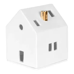 Räder Lichthaus Goldene Schornstein Porzellan Weiß