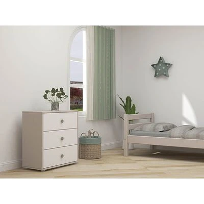 FLEXA Classic Kommode Mit 3 Schubladen Grau/Lack Weiß/grün 6 FLEXA Classic Kommode Mit 3 Schubladen Grau/Lack Weiß/grün – Bild 6