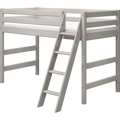 FLEXA Classic Mittelhohes Bett Mit Schrägleiter Grau Lasiert 1 FLEXA Classic Mittelhohes Bett Mit Schrägleiter Grau Lasiert