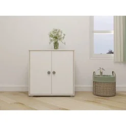 FLEXA Classic Kommode Mit 2 Türen Mattweiß/Lack Weiß/grün Sale -Kinder Haushaltswaren Geschäft xrctsg9pzpeq6qdhtvsya2au1ryu