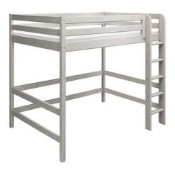 FLEXA Classic Hochbett 140x200cm Mit Senkrechter Leiter Grau Lasiert -Kinder Haushaltswaren Geschäft xviy7039sif4twa7mtf9114s30ex