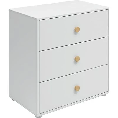 FLEXA Roomie Kommode Mit 3 Schubladen Weiß/eiche 3 FLEXA Roomie Kommode Mit 3 Schubladen Weiß/eiche – Bild 3