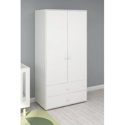 FLEXA Roomie Kleiderschrank Mit 2 Türen Und 2 Schubladen Weiß 5 FLEXA Roomie Kleiderschrank Mit 2 Türen Und 2 Schubladen Weiß – Bild 5