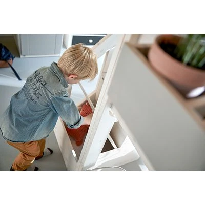 Lifetime Halbhohes Bett Mit Treppe Und Deluxe Lattenrost Whitewash 2 Lifetime Halbhohes Bett Mit Treppe Und Deluxe Lattenrost Whitewash – Bild 2