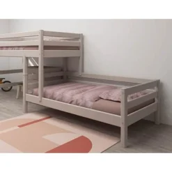 FLEXA Classic Mittelhohes Kombietagenbett Mit Schrägleiter Grau Lasiert -Kinder Haushaltswaren Geschäft yrs1kstblpora6j2h6nju2zcdkrm