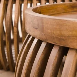 Rubjerg Design Couchtisch 2er Set Tweak Curve Ø80/Ø60cm Mangoholz Massiv Sandfarben -Kinder Haushaltswaren Geschäft yz22jv1f48oi35d1ido1b5ybby8c