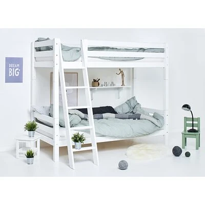 Hoppekids ECO Luxury Etagenbett Hoch 90x200cm Mit Lattenrost Und Schrägleiter Weiß 3 Hoppekids ECO Luxury Etagenbett Hoch 90x200cm Mit Lattenrost Und Schrägleiter Weiß – Bild 3
