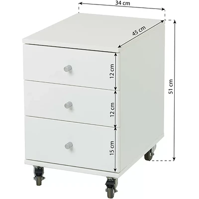 Hoppekids Rollcontainer Jonas Mit 3 Schubladen Weiß 4 Hoppekids Rollcontainer Jonas Mit 3 Schubladen Weiß – Bild 4