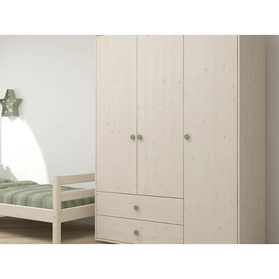 FLEXA Classic Kleiderschrank Mit 3 Türen U. 2 Schubladen Mattweiß/grün 7 FLEXA Classic Kleiderschrank Mit 3 Türen U. 2 Schubladen Mattweiß/grün – Bild 7