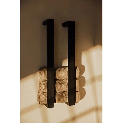 Metallbude Handtuchhalter Nali 2er Set Schwarz 1 Metallbude Handtuchhalter Nali 2er Set Schwarz