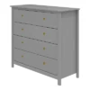 FLEXA Luna Kommode Mit 4 Schubladen Grau