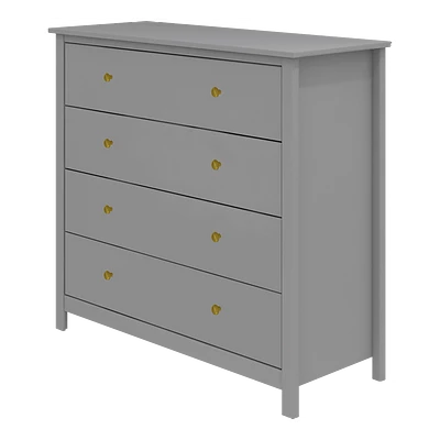 FLEXA Luna Kommode Mit 4 Schubladen Grau 1 FLEXA Luna Kommode Mit 4 Schubladen Grau