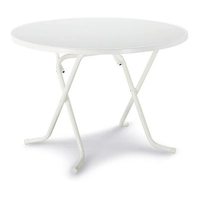 Best Freizeitmöbel Scherenklapptisch Primo Rund 100cm Weiss 1 Best Freizeitmöbel Scherenklapptisch Primo Rund 100cm Weiss