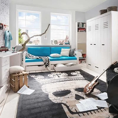 Infanskids Einzelbett Mit 2 Rollschubkästen Weiß 90 X 200cm 3 Infanskids Einzelbett Mit 2 Rollschubkästen Weiß 90 X 200cm – Bild 3