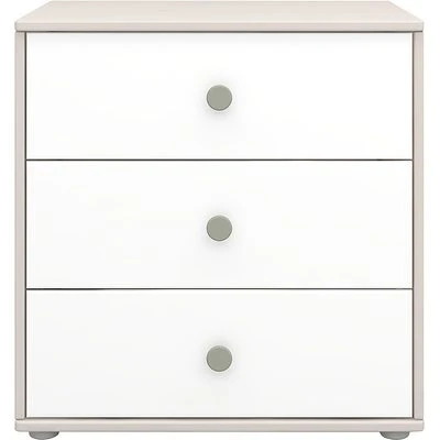 FLEXA Classic Kommode Mit 3 Schubladen Grau/Lack Weiß/grün 2 FLEXA Classic Kommode Mit 3 Schubladen Grau/Lack Weiß/grün – Bild 2