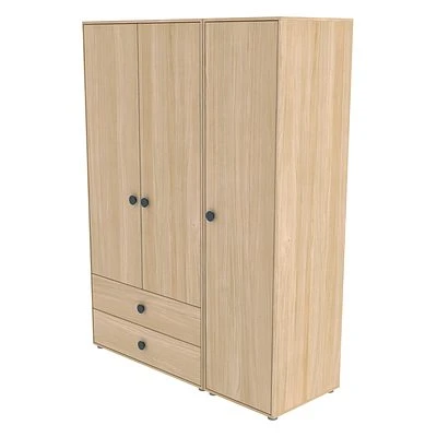 FLEXA Popsicle Hoher Kleiderschrank 2 Türen 2 Schubladen Blueberry 3 FLEXA Popsicle Hoher Kleiderschrank 2 Türen 2 Schubladen Blueberry – Bild 3