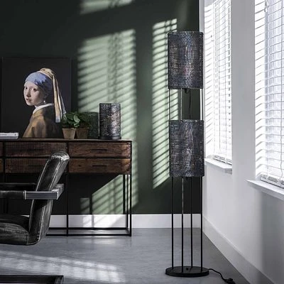 Rubjerg Design Stehleuchte Armor 2 Leuchten Metall Schwarz/braun 5 Rubjerg Design Stehleuchte Armor 2 Leuchten Metall Schwarz/braun – Bild 5