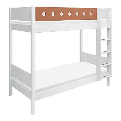 FLEXA White Hohes Etagenbett 90x200 Cm Mit Senkrechter Leiter Weiß/rotviolett 3 FLEXA White Hohes Etagenbett 90x200 Cm Mit Senkrechter Leiter Weiß/rotviolett – Bild 3