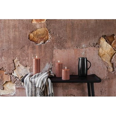 UYUNI LED Kerze Rustic 7,8x20 Cm Terracotta 2 UYUNI LED Kerze Rustic 7,8x20 Cm Terracotta – Bild 2