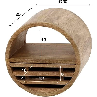 Rubjerg Design Wandregal Tweak Ø30 Cm 1 Schublade Mangoholz Massiv Sandfarben 5 Rubjerg Design Wandregal Tweak Ø30 Cm 1 Schublade Mangoholz Massiv Sandfarben – Bild 5
